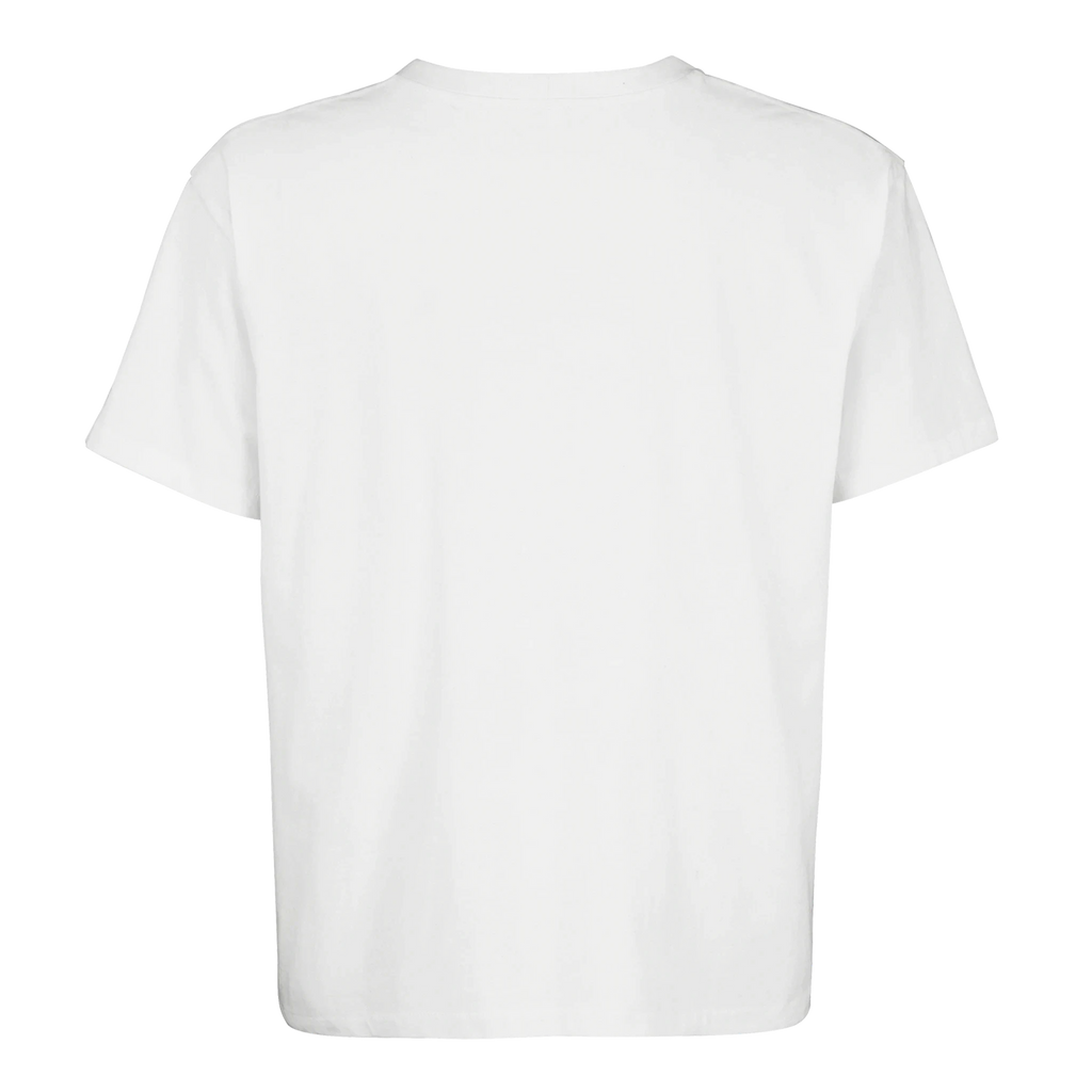 White unisex oversized t-shirt, back view
