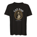 organic oversized cat dad t-shirt – minimalist cat-themed shirt for men