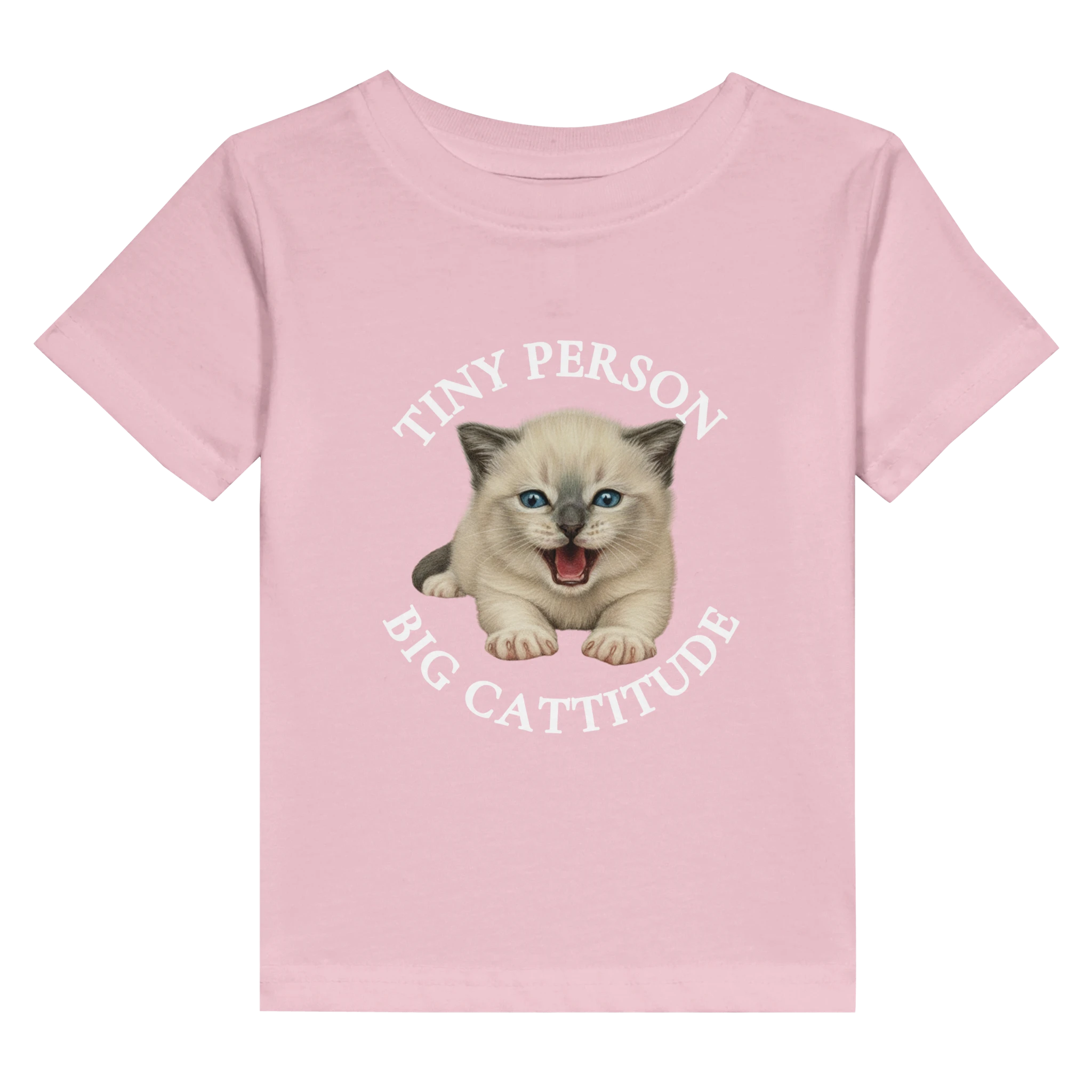 toddler cat t-shirt with tiny person big cattitude design – cute cat-themed kids shirt