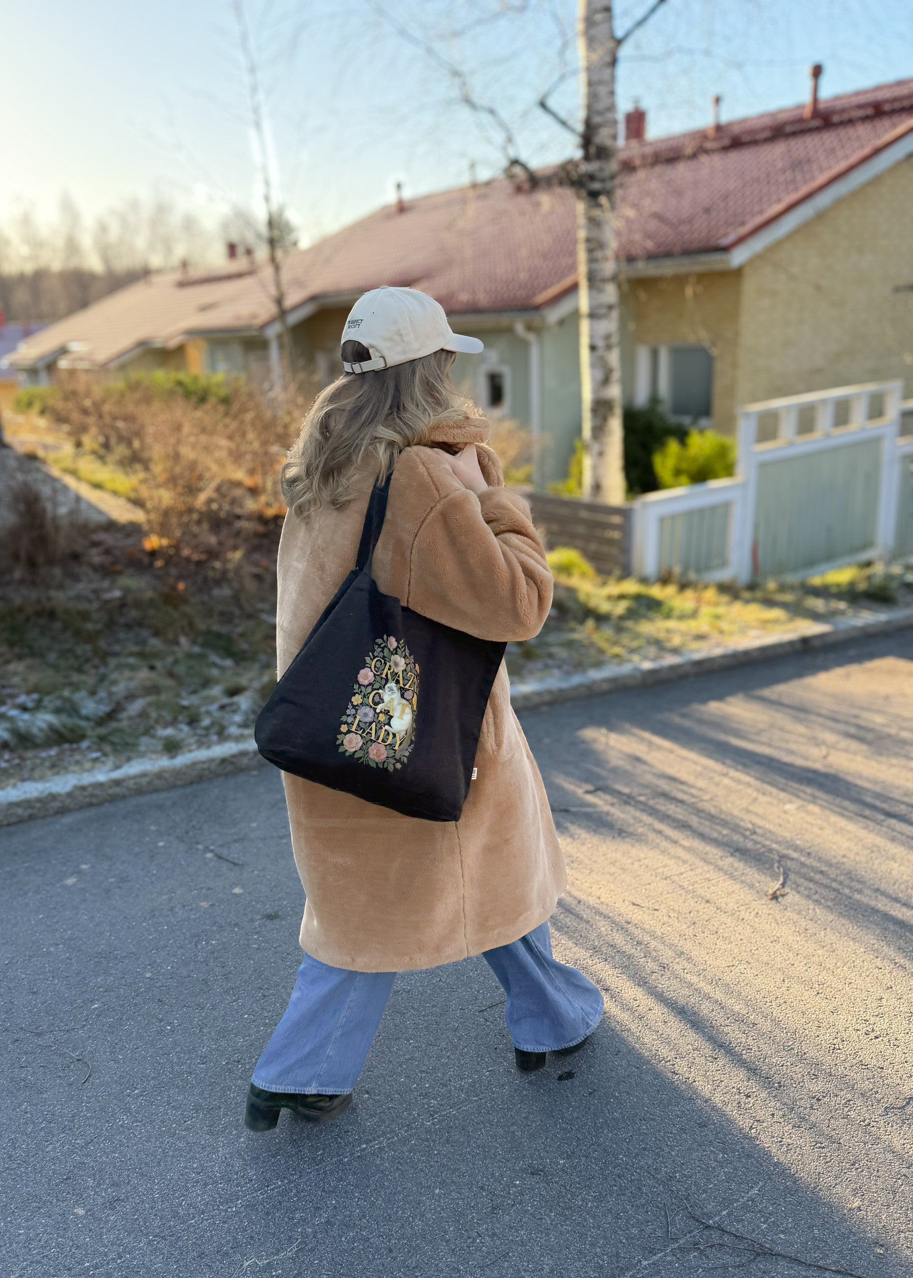 Crazy Cat Lady | Large organic tote bag