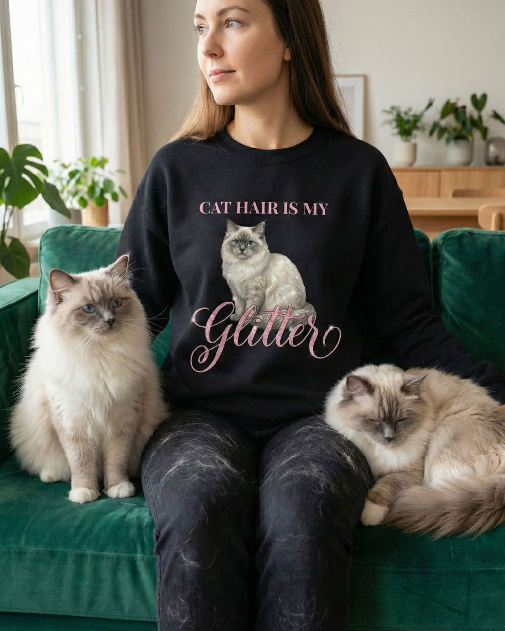 Cat Hair Is My Glitter | Unisex Premium Sweatshirt