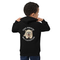 Product kids premium eco hoodie with tiny person big cattitude design – cute cat-themed children’s hoodie