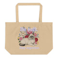 arge organic tote bag with be soft stay superior cat design – minimalist aesthetic cat tote