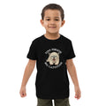 kids organic cotton t-shirt with tiny person big cattitude cat design – cute children’s tee
